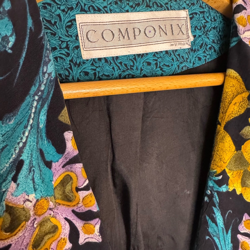 90’s Vintage Componix Mixed-Print Blazer - image 5